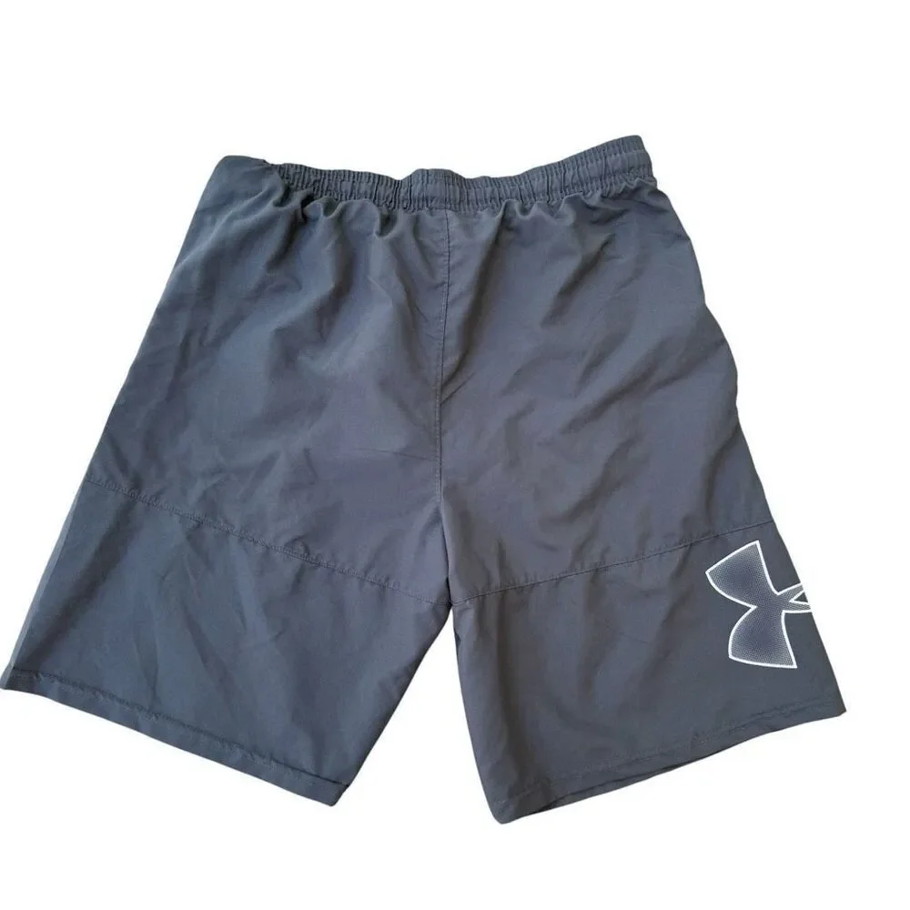 Under Armour Men's Trunks Shorts Gym Running Gray Polyester size L